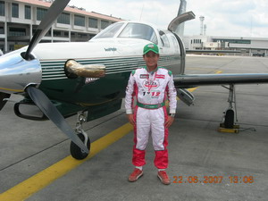 All smiles and ready to board the plane...