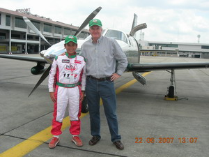 Sandy and Paul ready for the Udon flight