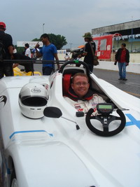 Thomas in the AIM II car